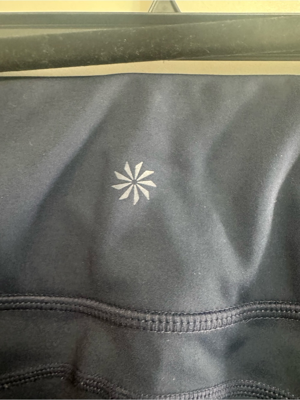 Athleta Navy Perforated Side-Panel Leggings size small EUC - Picture 7 of 9